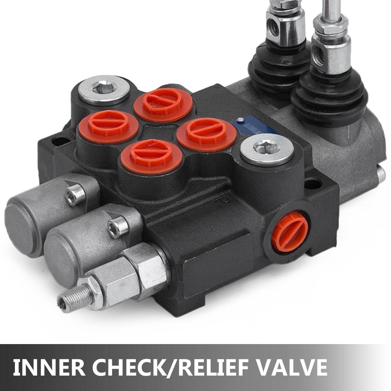 Hydraulic Valve 2 Spool Hydraulic Directional Control Valve 11gpm Hydraulic Control Valve Double Acting For Tractors Loaders Tanks - Velora