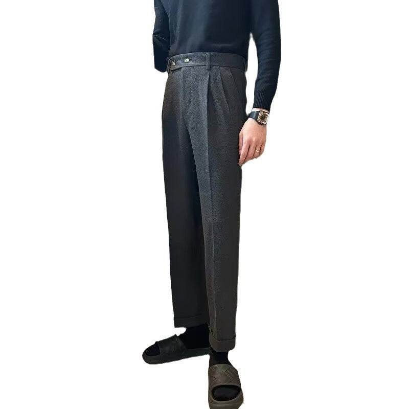 Woolen Draping Straight leg business office Work trouser for men - Velora