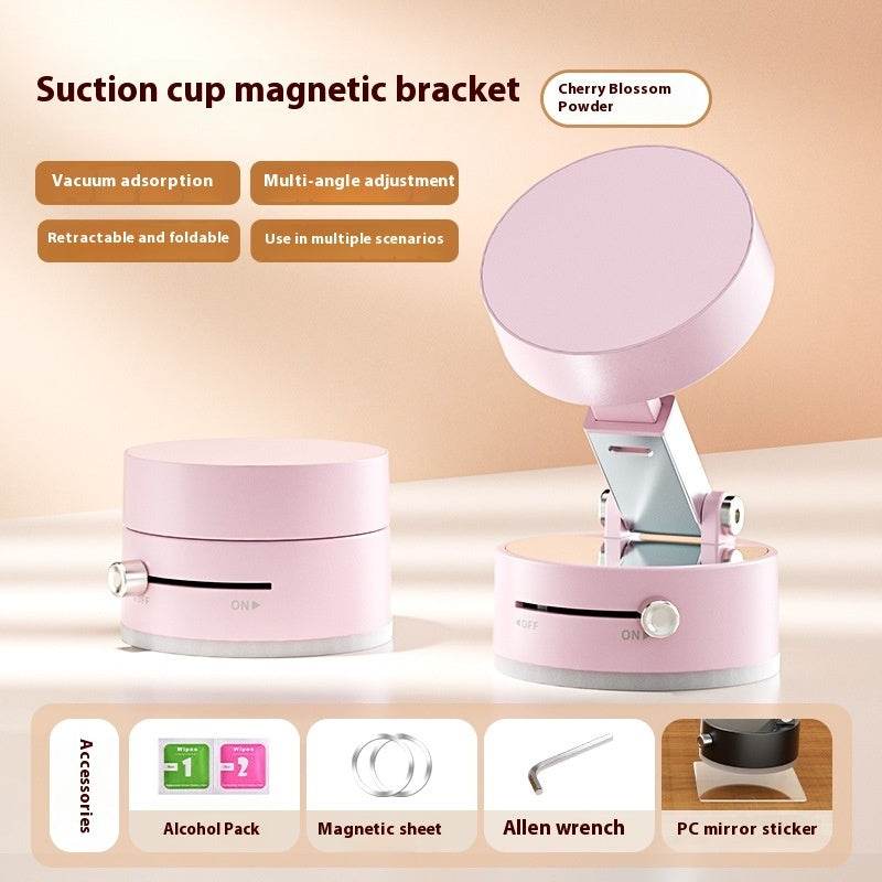 Foldable Magnetic Vacuum Car Phone Holder Foldable Suction Cup With Suction Cup Hands-Free Navigation For Smart Phone - Velora