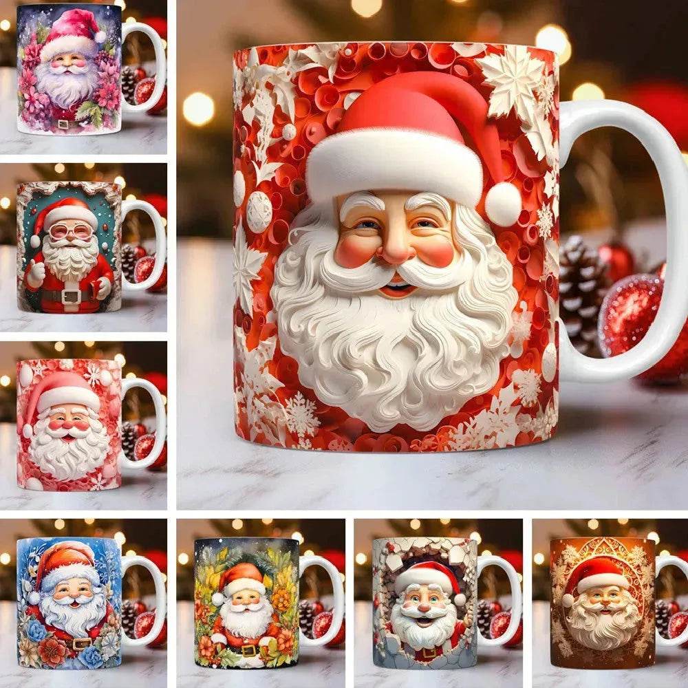 Creative 3D Christmas Ceramics Mug Christmas gift - Velora