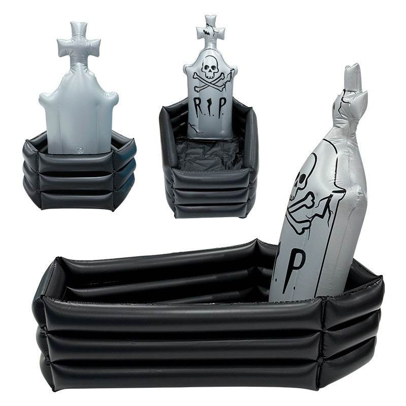 Halloween Inflatable Skull Tombstone Ice Bar - Velora
