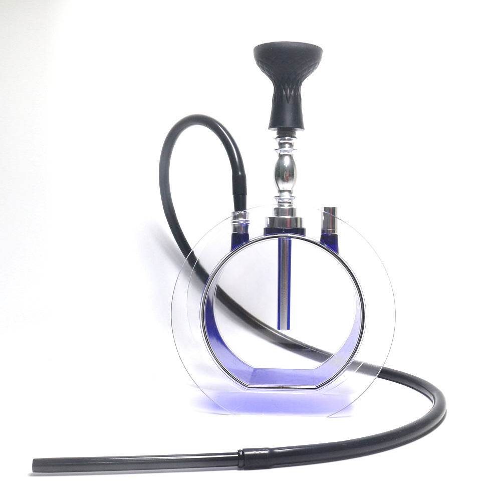 Acrylic round pot hookah set - Velora