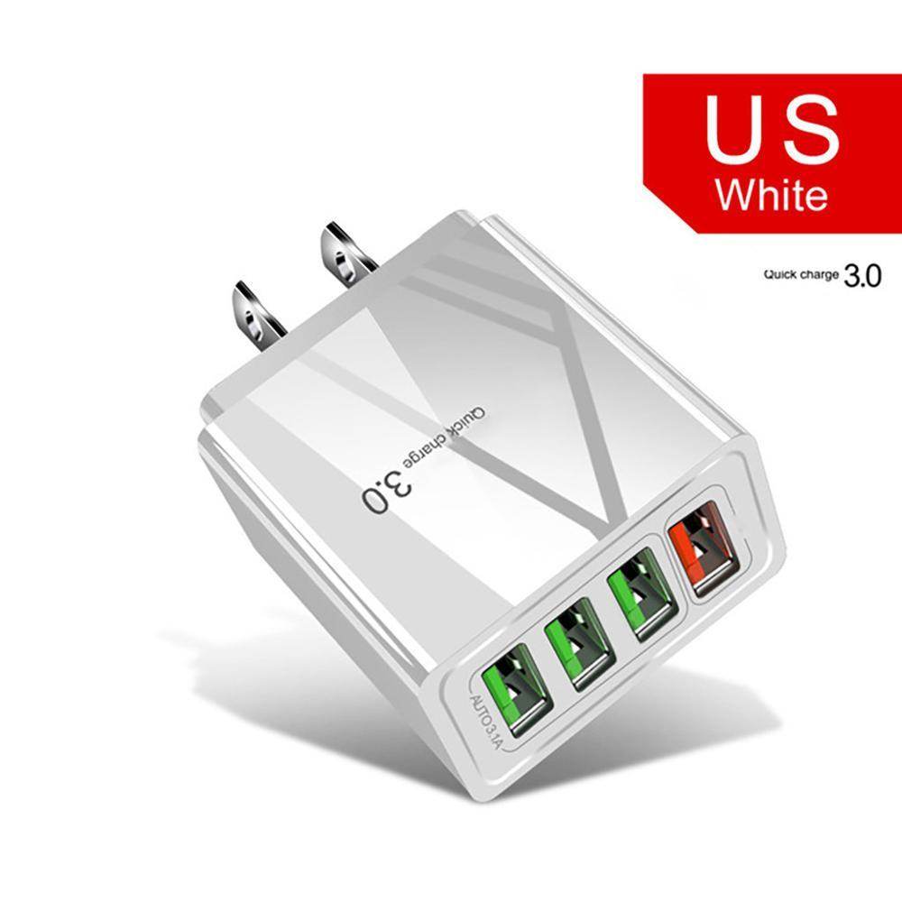 Illuminated 4 port USB Mobile Phone Charger 3A Charging Head - Velora