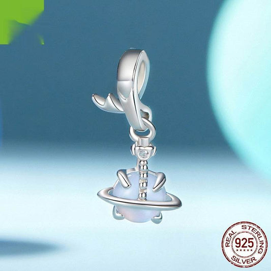 Original S925 Silver Planet Spacer Beads Pendant - Velora