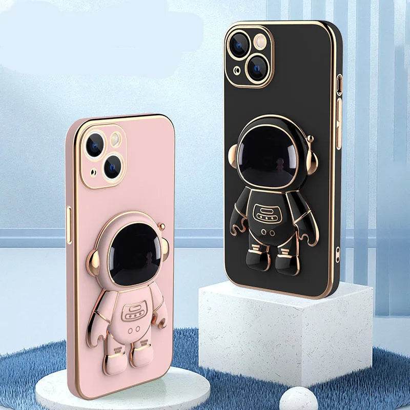 3D Astronaut Phone Case Anti-Drop Electroplating Bracket - Velora