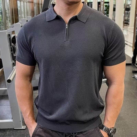 Summer New Men's Casual Sports Zipper Polo Shirt - Velora