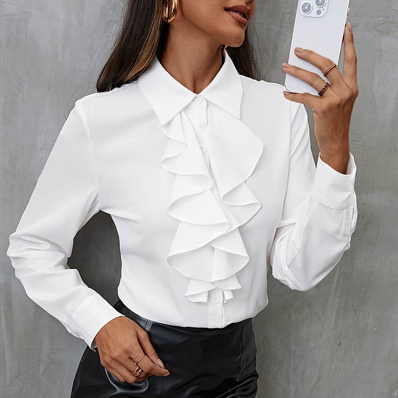 New Long Sleeve Business Work Office Chiffon Blouse Shirt Women - Velora