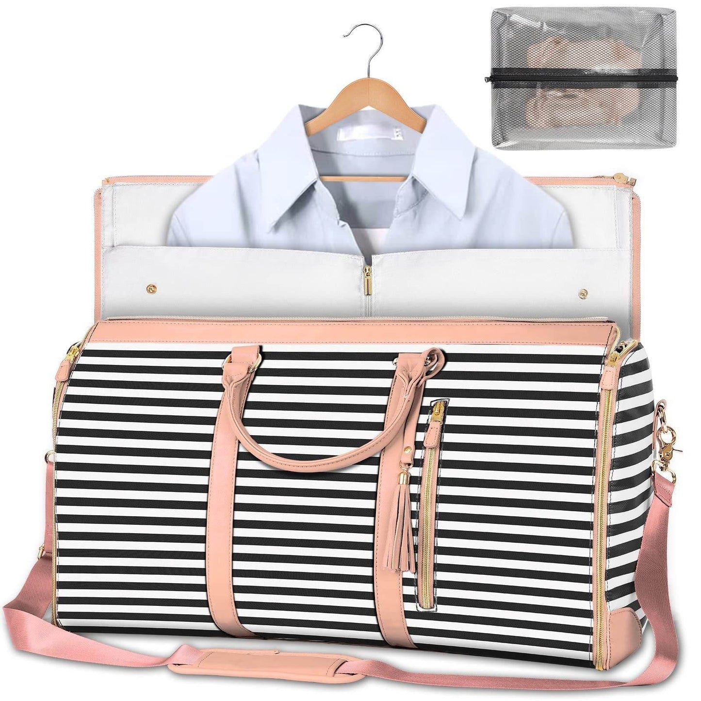 Large Capacity Travel Duffle Bag Women's Handbag Folding Suit Bag Waterproof Clothes Totes - Velora
