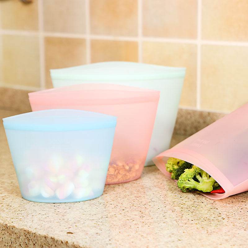 Silicone Food Storage Bag reusable freezer bags - Velora