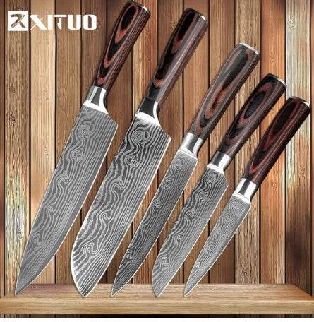 Carpenter's Special Set 6-piece Set 8-piece Set Knife Chef Knife Kitchen Knife Cooking - Velora