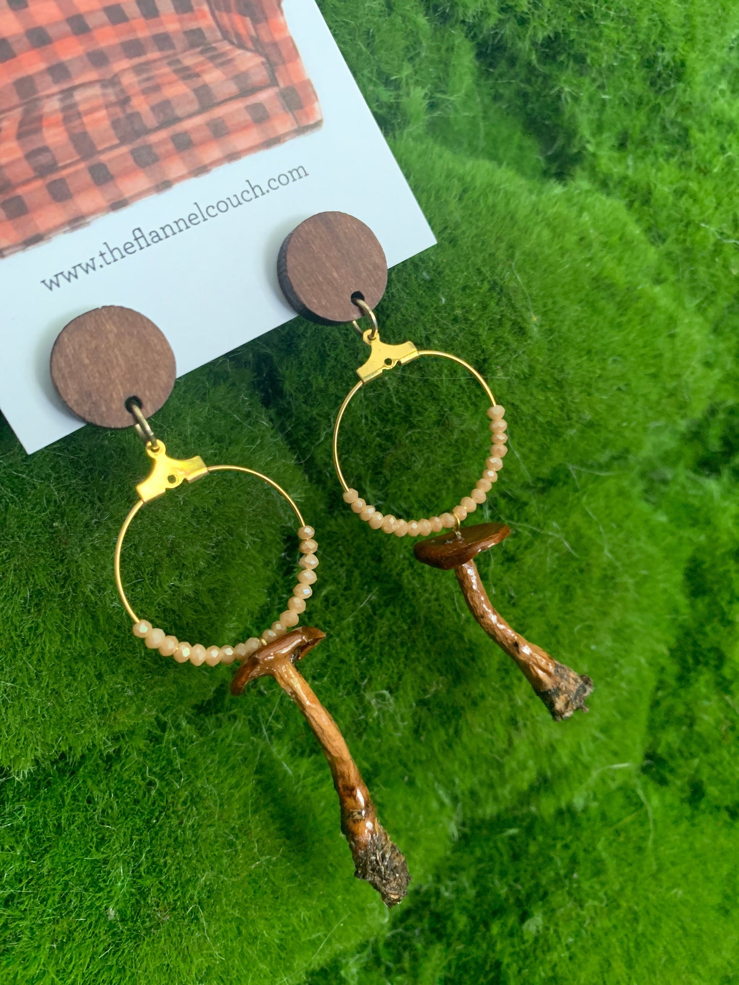 Wild Ontario Mushrooms Earrings www.Shopthatapp.com