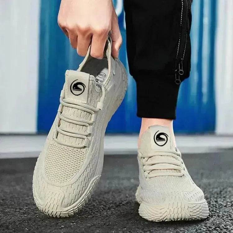 Breathable Flying Mesh Sports Shoes Casual Lightweight Lace-up Sneakers For Men - Velora