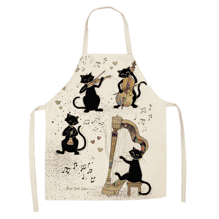 European and American cartoon cute cat apron