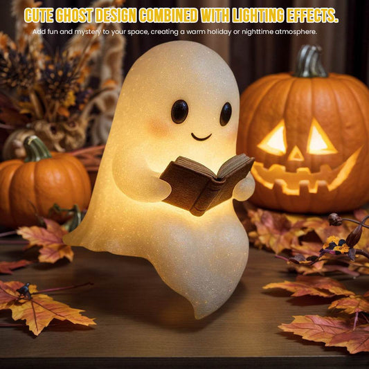 Cute LED Ghost Night Light Children's Nightlight Gift Bedside Sleep Lamp Halloween Decorations Lovely Ghost Lamp Warm Light - Velora