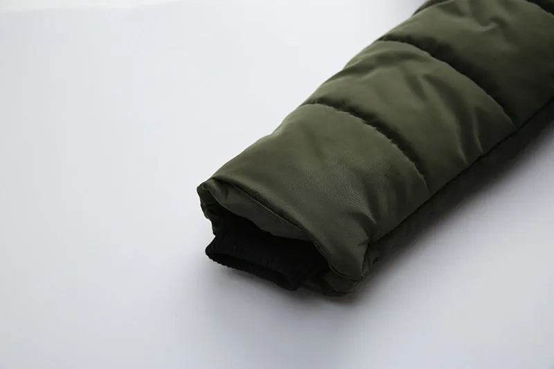 Fashion Boys Thicken Letter Print Hooded Cotton Jacket - Velora