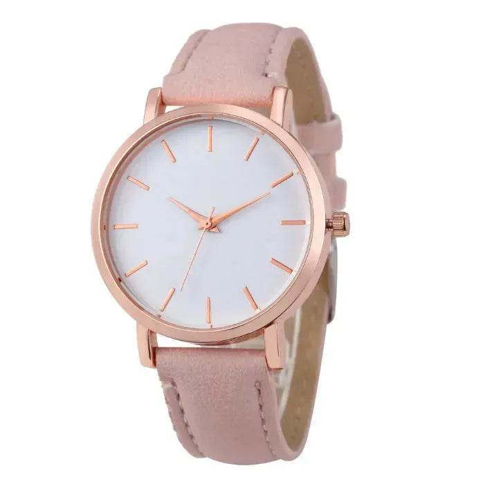 Unisex Leather quartz watch - Velora