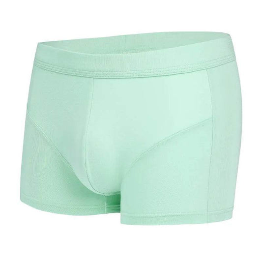 Men's Underwear Plain Cotton Boxer Short Breathable U Convex - Velora