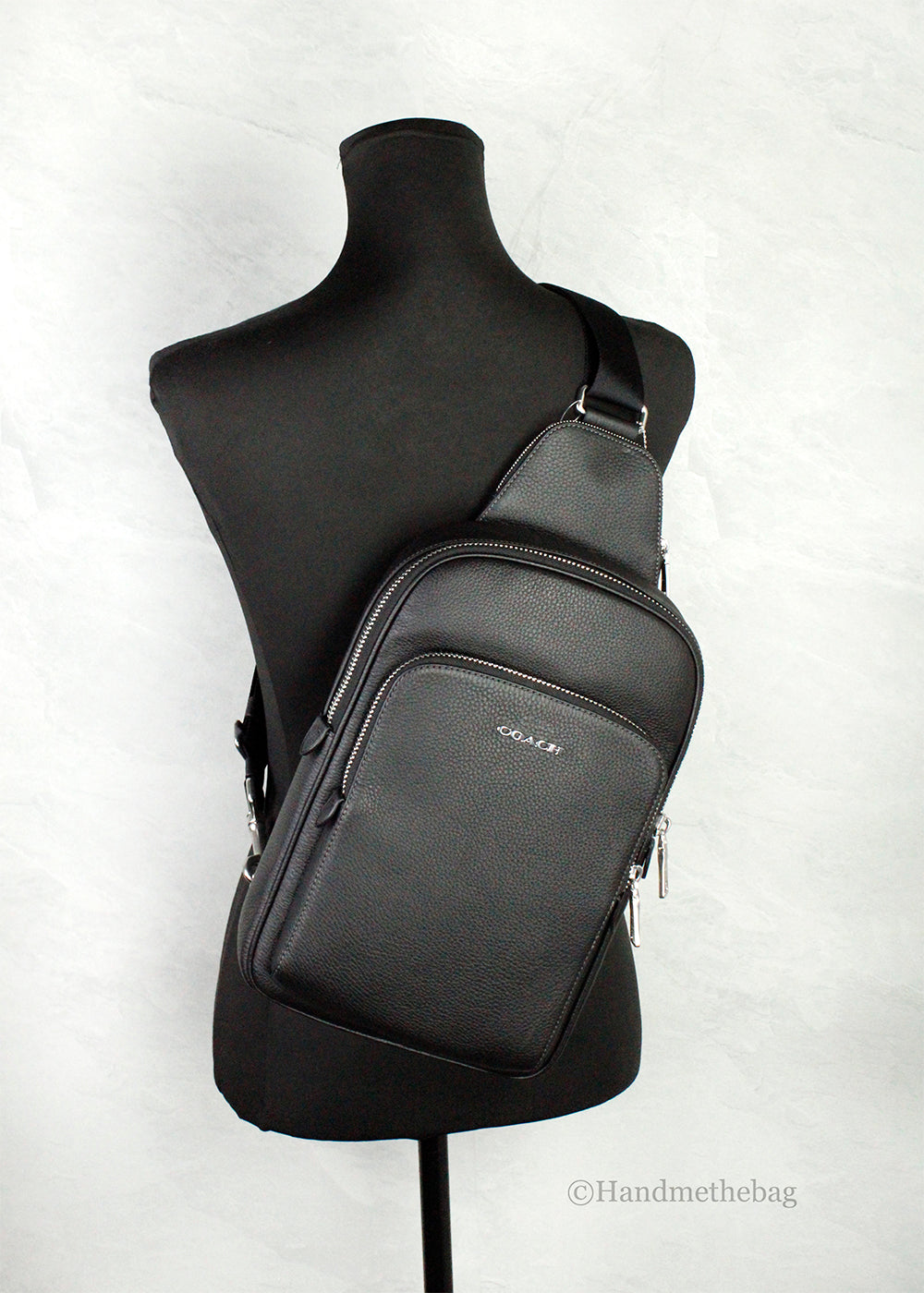Coach Ethan Pebbled Leather Shoulder Sling