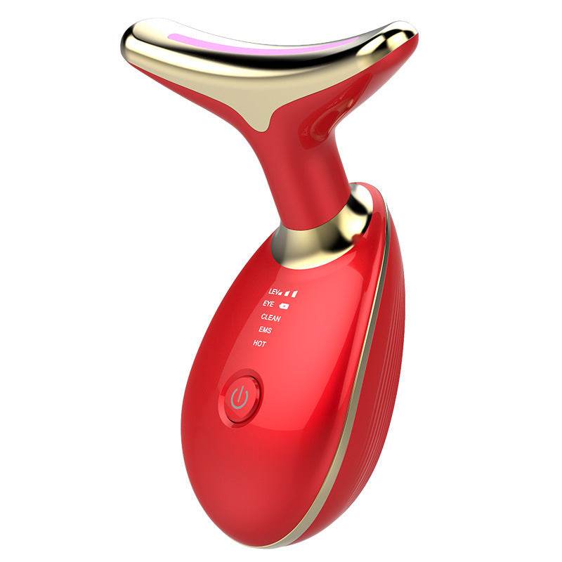 LED neck beauty device - Photon Therapy Neck Beauty Anti Wrinkle Machine EMS Tighten Massager - Velora