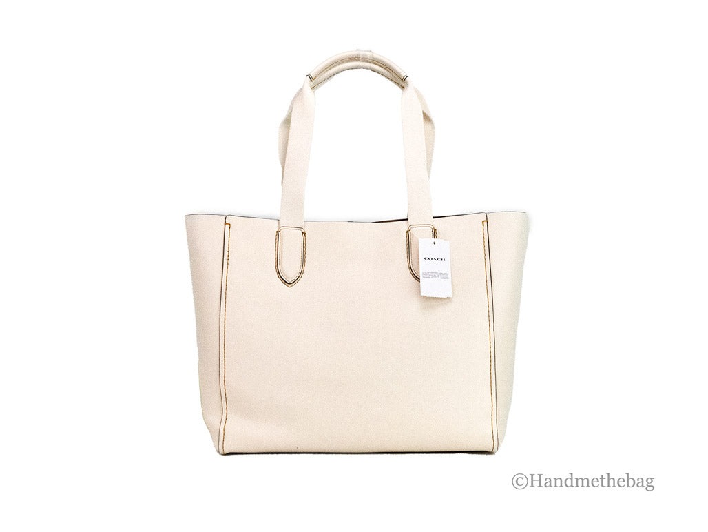 Coach Derby Chalk Textured Leather Tote Handbag