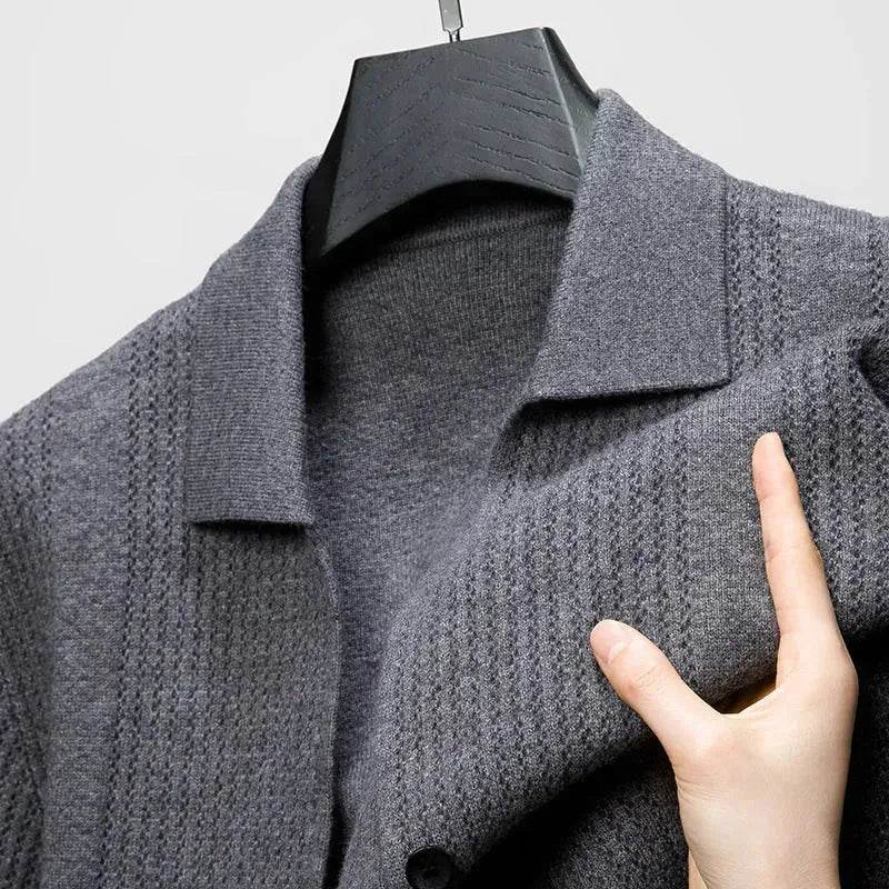 Slim fit Knitted Cardigan sweater For Young Men Workwear for fall Winter - Velora