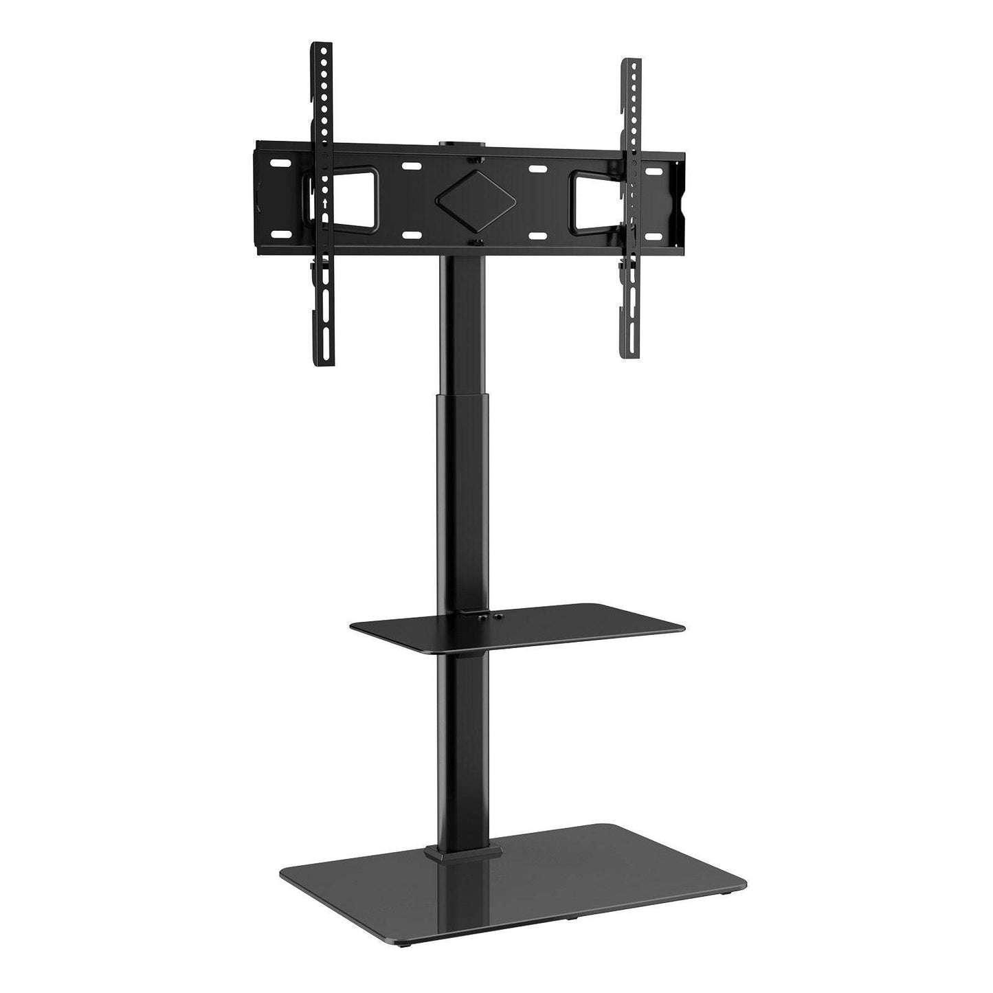 TV Stand Mount, Swivel Tall TV Stand For 32 To 65 Inch TVs, Height Adjustable Portable Floor TV Stand With Tempered Glass Base For Bedroom, Living Room - Velora