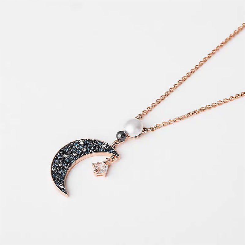 Swarovski Crystal Mysterious Moon Necklace for Women