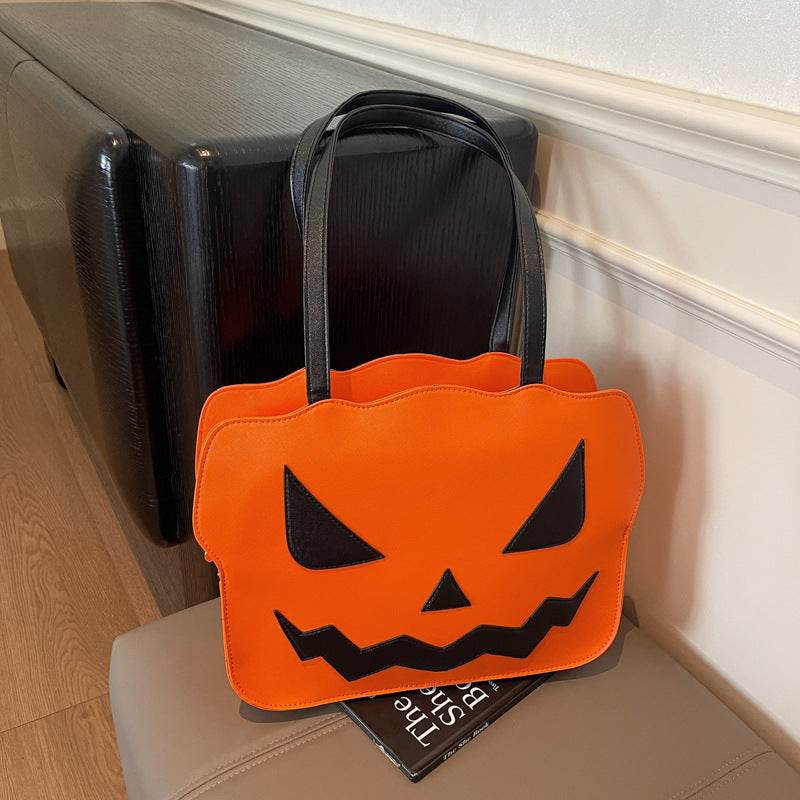 Women's Fashion Halloween Pumpkin Shoulder Messenger Bag - Velora