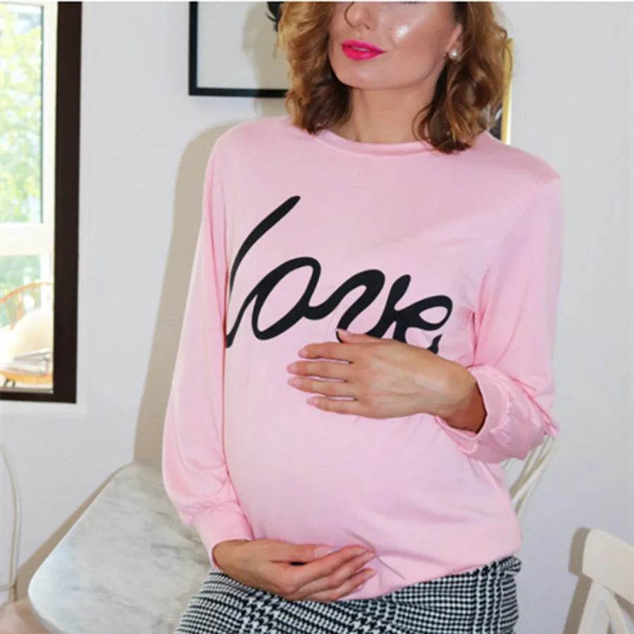 Women Maternity Sweatshirt Love Printed Parent-child Sweatshirt - Velora