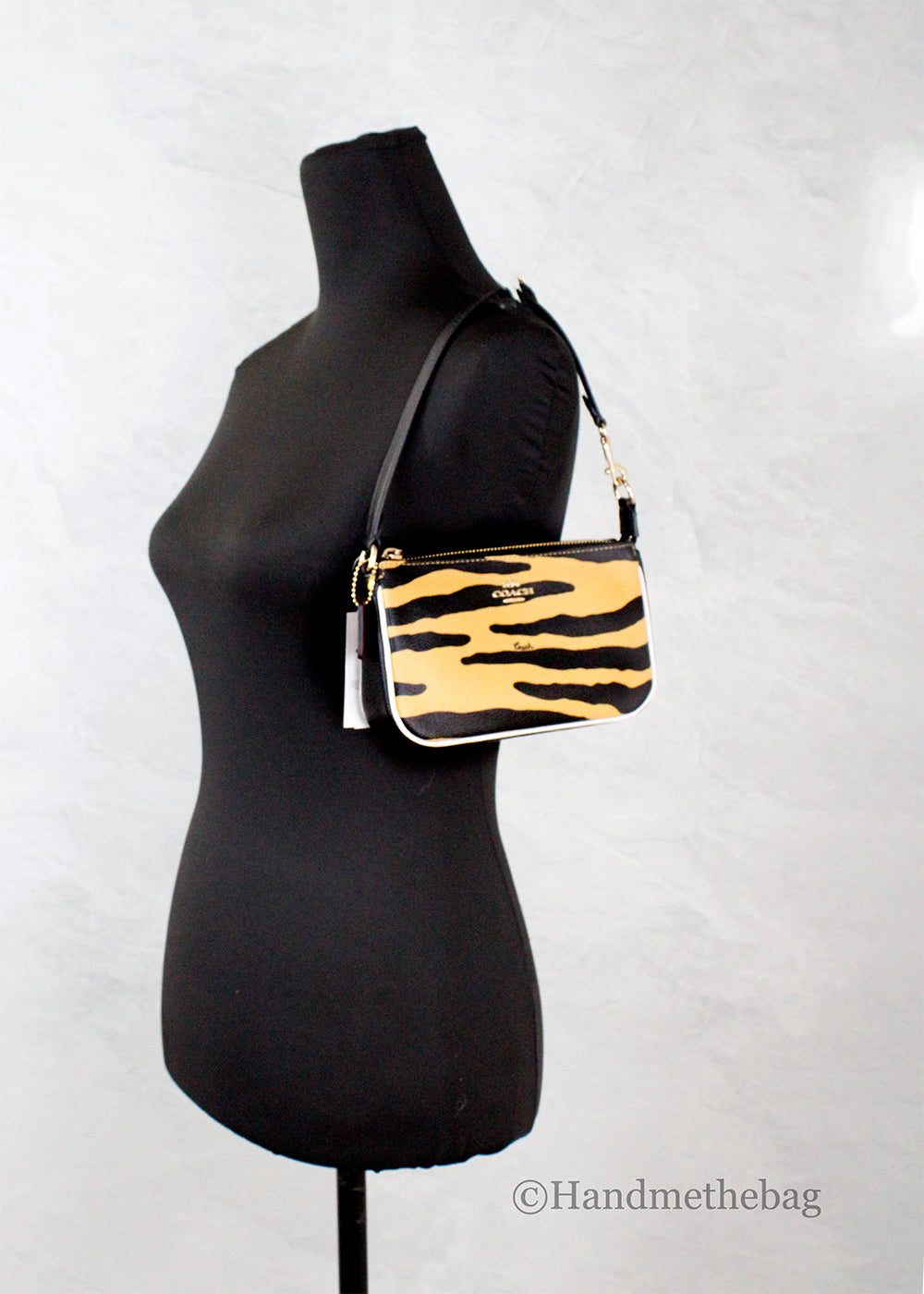 Coach Nolita 19 Tiger Motif Mini Handle Wristlet