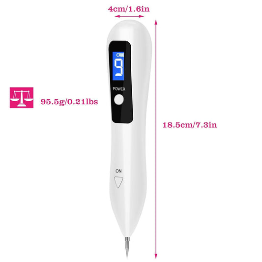 1Pc Skin Tag Repair Kit Portable Beauty Equipment Multi-Level With Home Usage USB Charging LCD Level Adjustable 6 Replaceable Needles - Velora