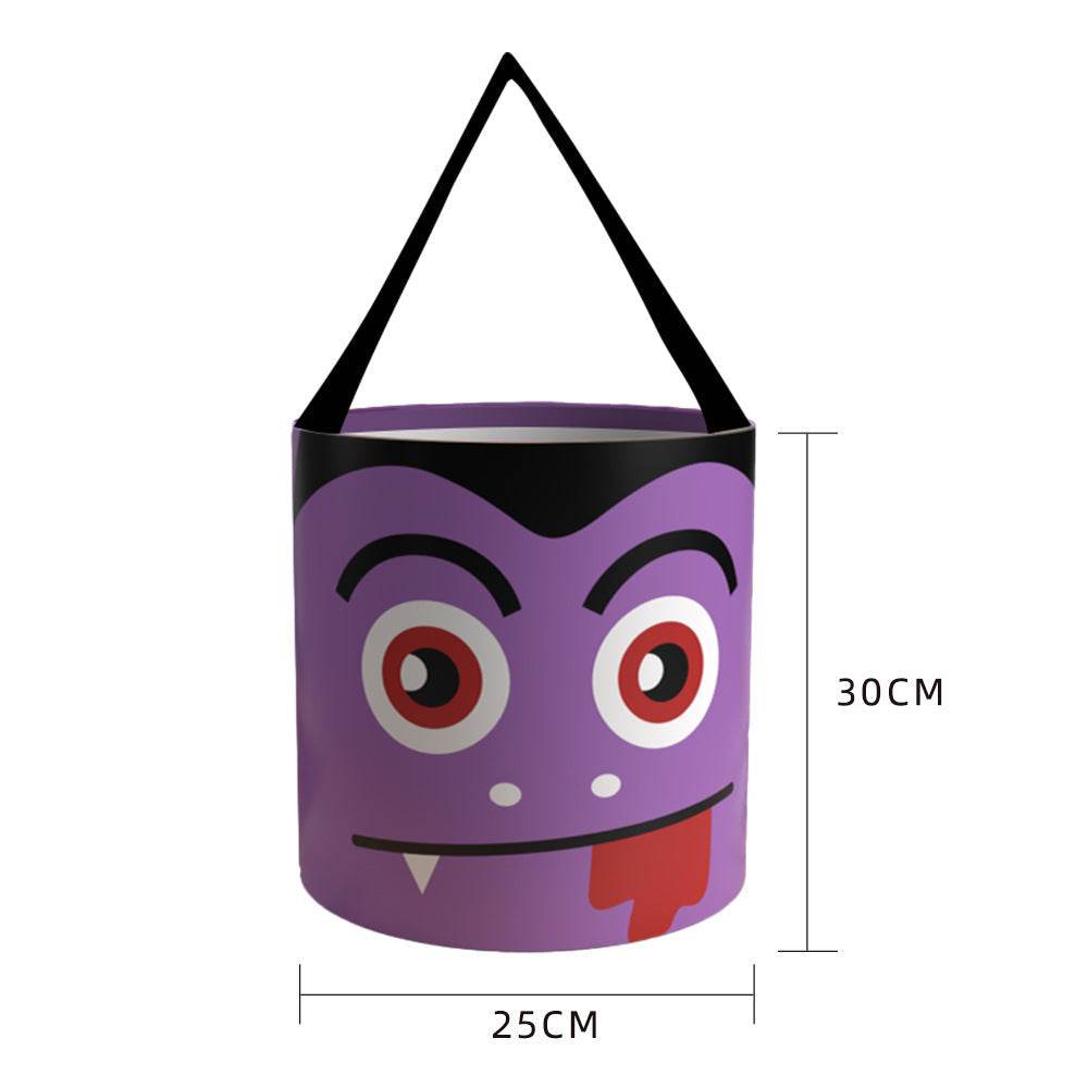 Halloween Candy Bag - Handheld LED Light-up Pumpkin Bag Tube, Halloween Trick-or-Treat Bag - Velora