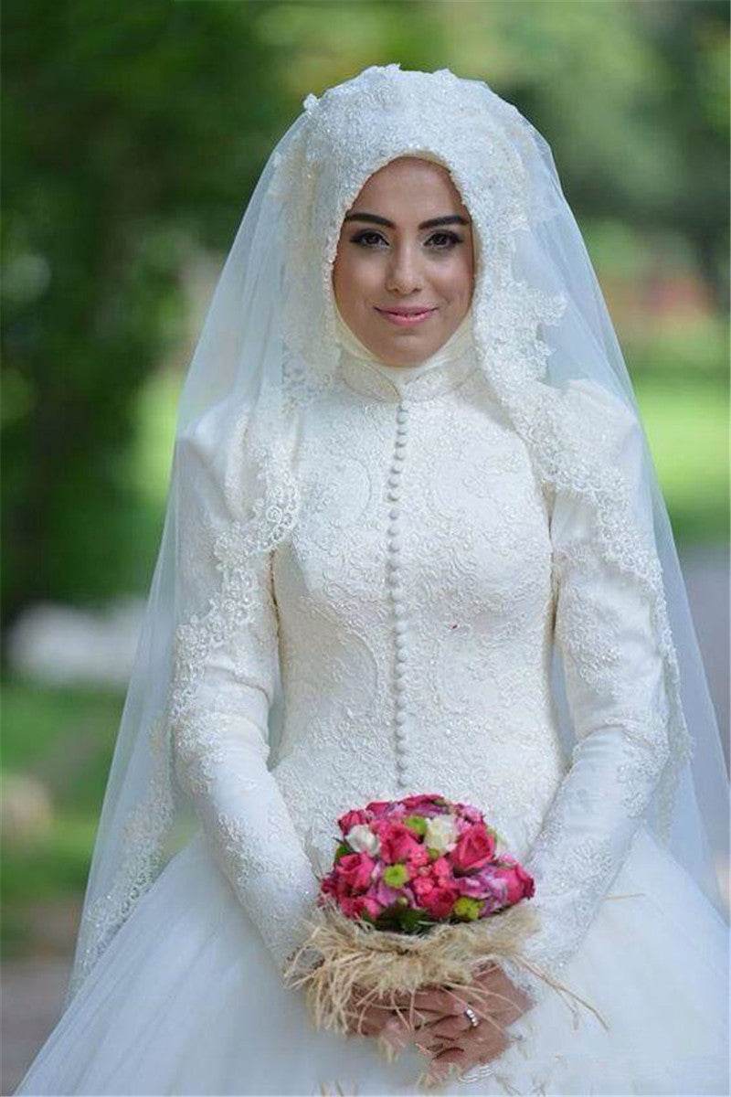 Women's Lace Fashion Personality Muslim Wedding Dress