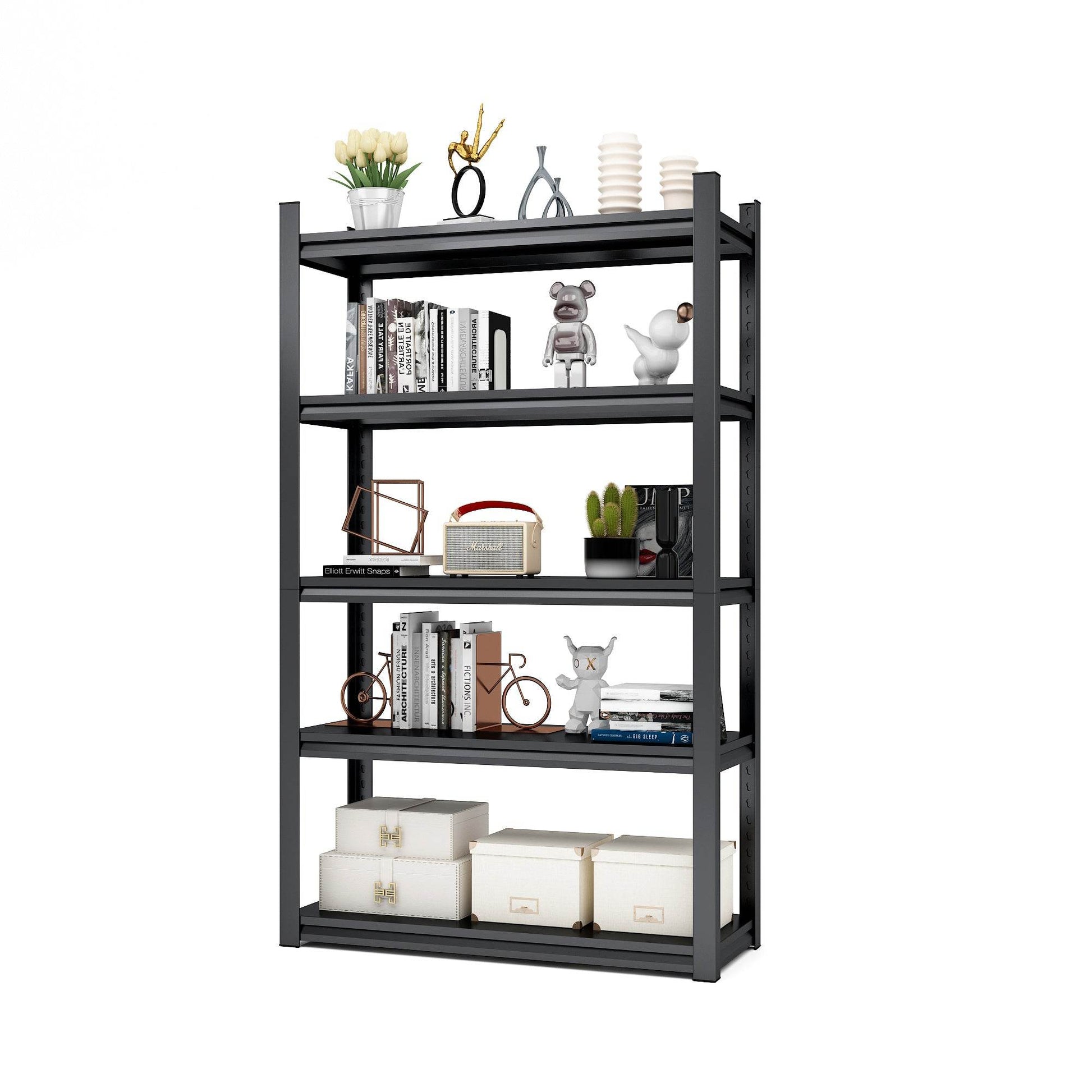 Tier Metal Shelves For Storage Garage Shelving 2000LBS Heavy Duty Storage Shelves Adjustable Garage Shelf Industrial Shelving Unit Storage Utility Rack,Black - Velora