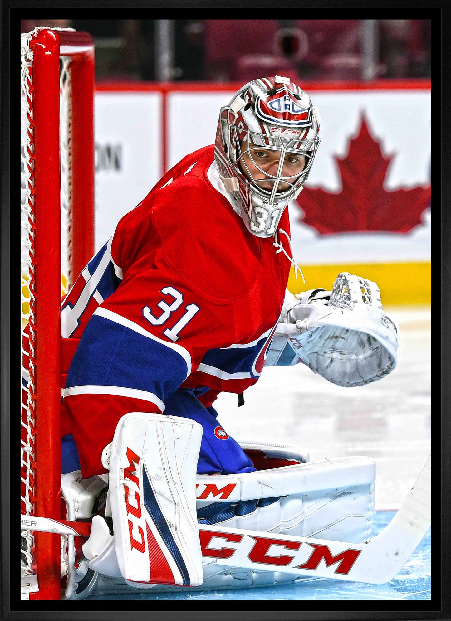 Carey Price Montreal Canadiens Framed 20x29 On Post Save Canvas Frameworth Sports Marketing
