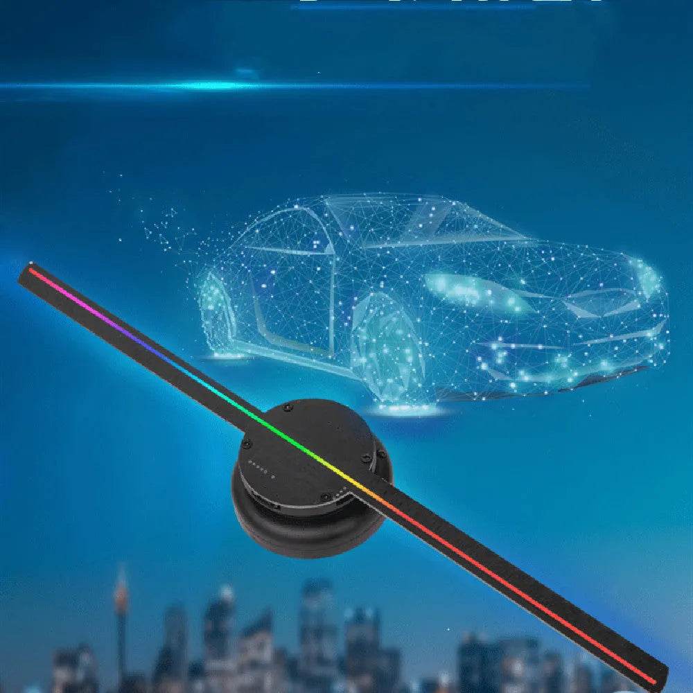 Led Luminous Sign Light Holographic Projector Diy Fan Screen Video Picture 3d Holographic Light Holiday Decoration - Velora