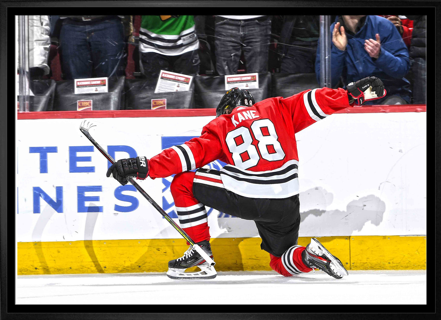 Patrick Kane Chicago Blackhawks Framed 20x29 Goal Celebration Canvas