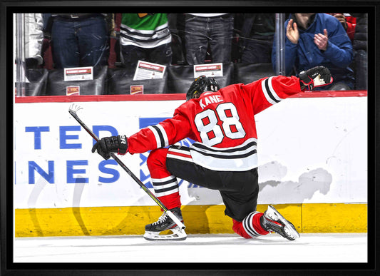 Patrick Kane Chicago Blackhawks Framed 20x29 Goal Celebration Canvas