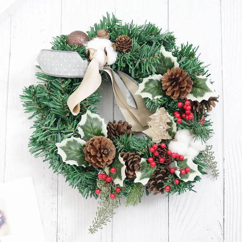 Creative Christmas Door Wreath Christmas Decoration Artificial Garland Wreaths For Car Home Window Wall Decoration - Velora