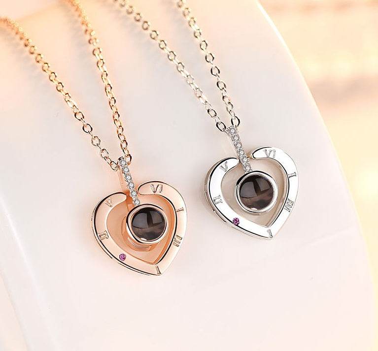 Subloom Heart 100 I Love You Necklace - Velora