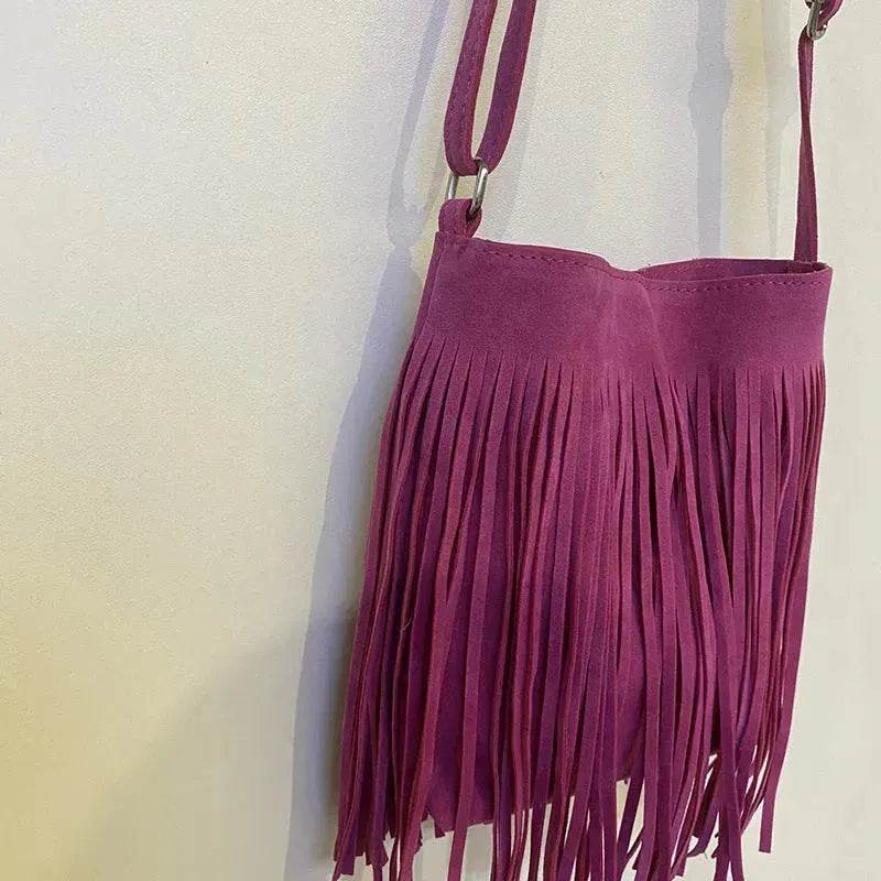 Artistic Tassel fringe Messenger Bag Simple And Popular Shoulder Bag - Velora