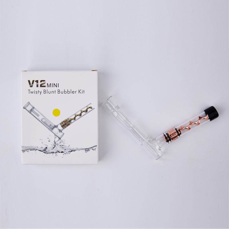 V12mini Hookah Set Spiral Pipe Atomizer Pipe Glass Twisty Blunt Smoker - Velora