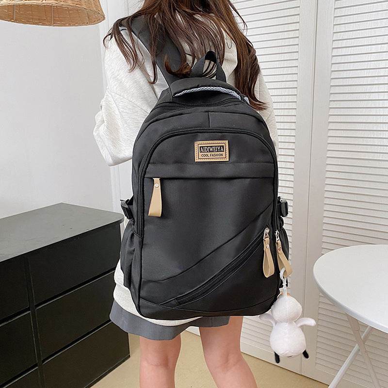 Large Capacity College Junior High School Backpack School Bag - Velora