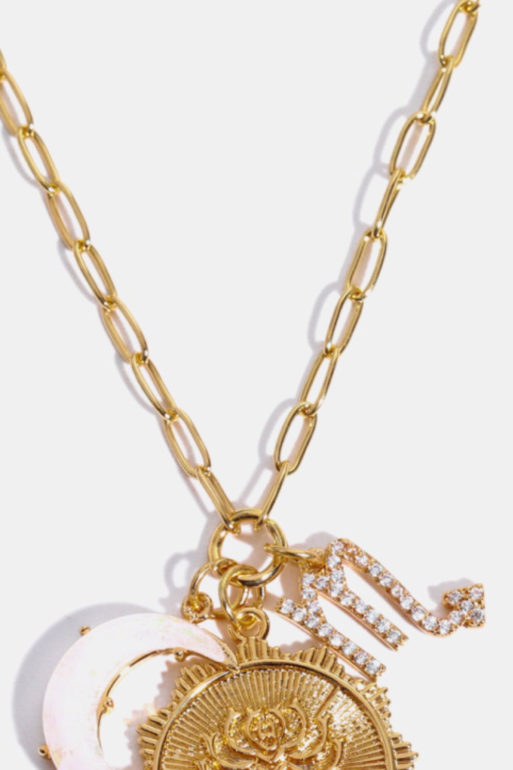 Constellation and Moon Pendant Copper Necklace - Velora