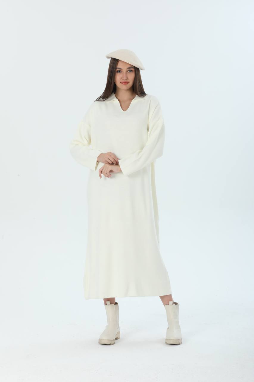 Collared Long Dress - Velora