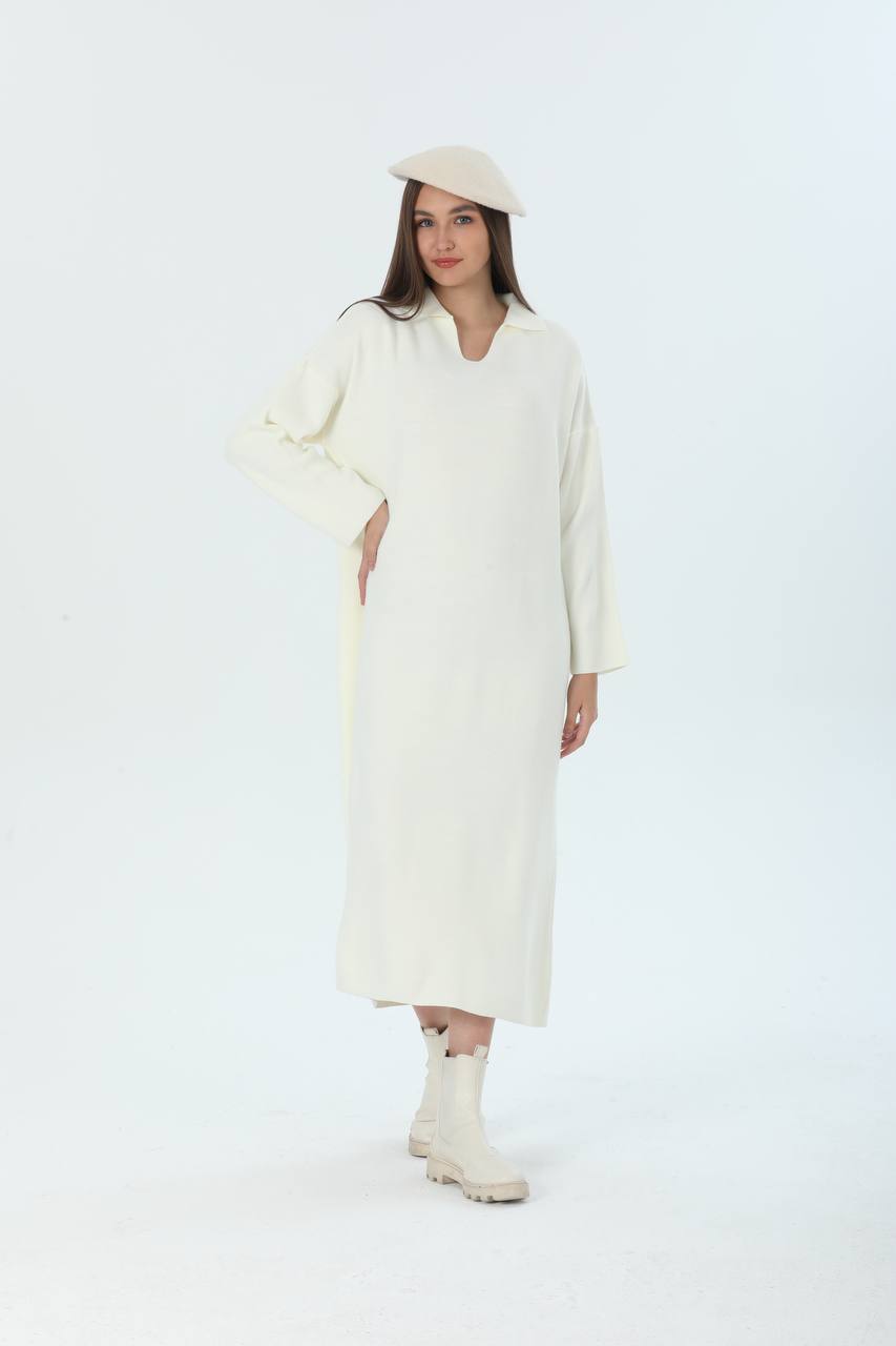 Collared Long Dress - Velora