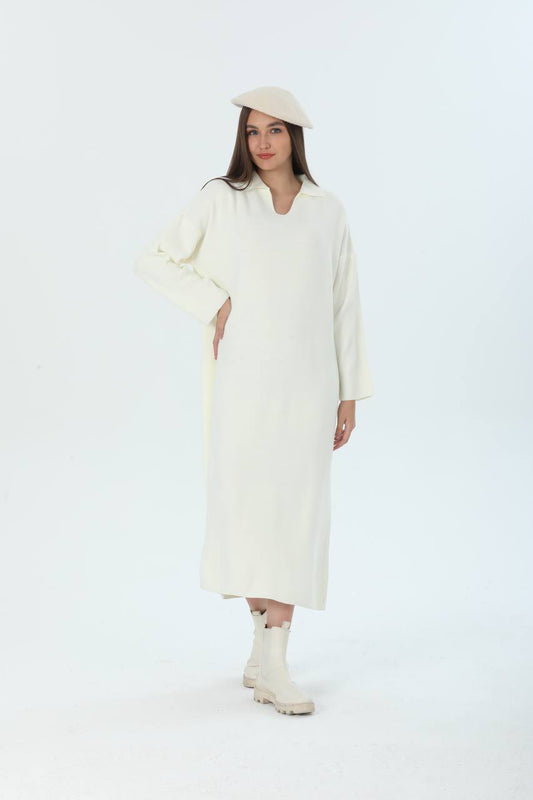 Collared Long Dress - Velora