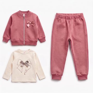 Baby Bow 3PC Jogger Set