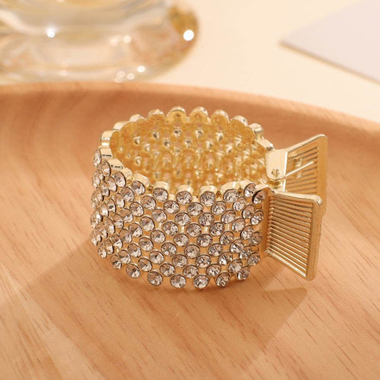 Decorative Ponytail Hair Clip Pearl Rhinestone Claw Clip - Velora