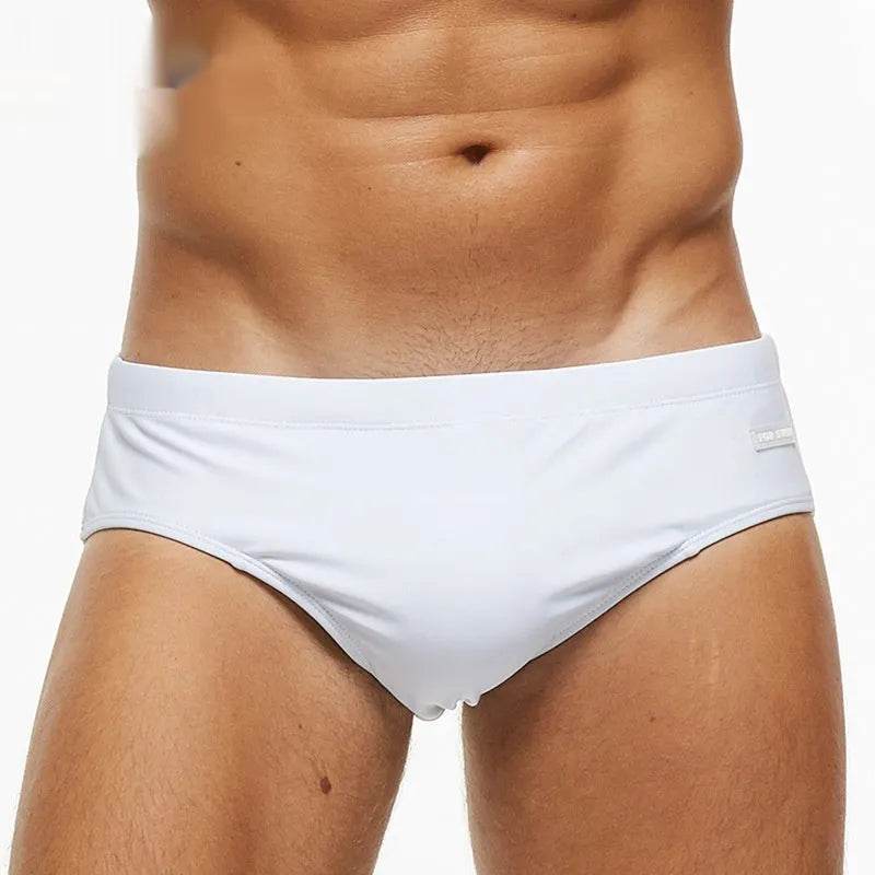 Solid Color Plus Size Swimming Trunks Briefs Shorts underwear - Velora